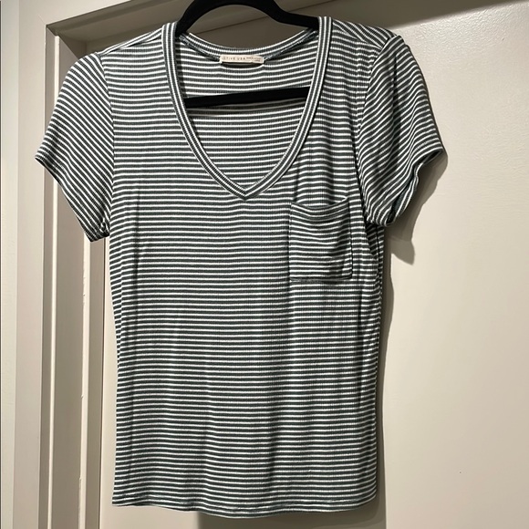 Striped V-Neck Women's Top - Picture 1 of 3